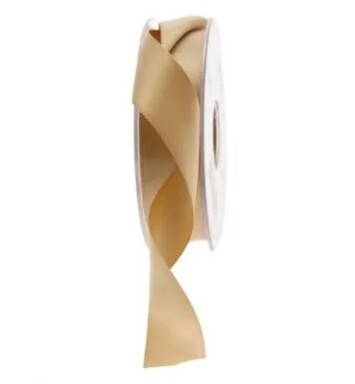 25mm Double Faced Satin Ribbon Gold