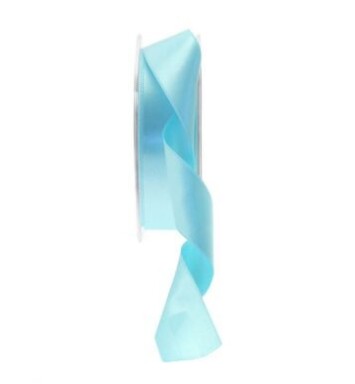 25mm Double Faced Satin Ribbon Light Blue