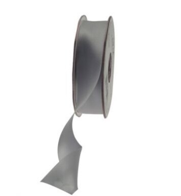 25mm Double Faced Satin Ribbon Silver