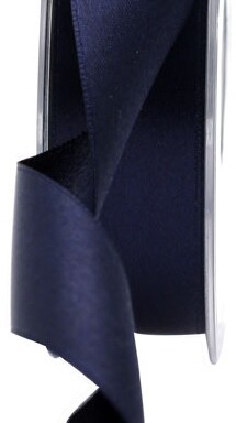 25mm Double Faced Satin Ribbon Navy