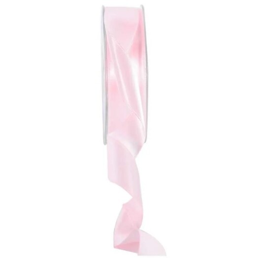 25mm Double Faced Satin Ribbon Light Pink