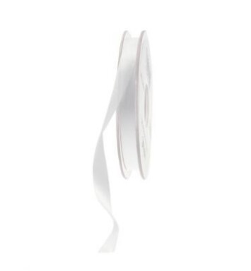 10mm Satin Ribbon White