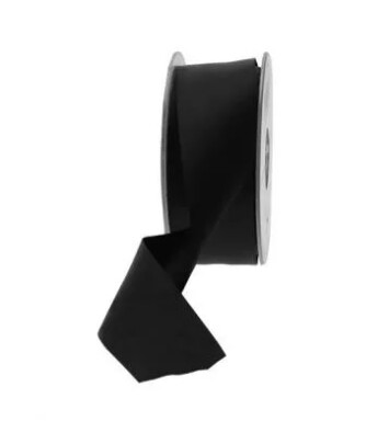 38mm Double Faced Satin Ribbon Black