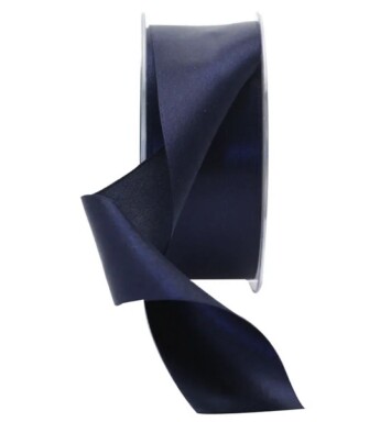38mm Double Faced Satin Ribbon Navy