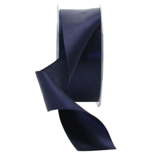 38mm Double Faced Satin Ribbon Navy