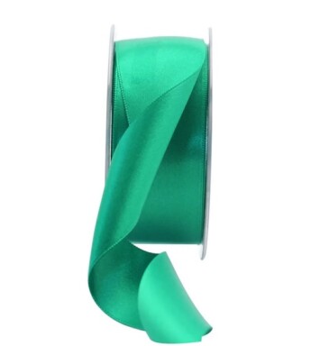 38mm Double Faced Satin Ribbon Emerald Green