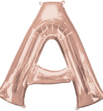 16" Mini Shape Letter Balloon A - Rose Gold