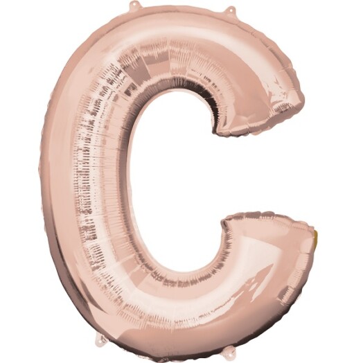 16" Mini Shape Letter Balloon C - Rose Gold