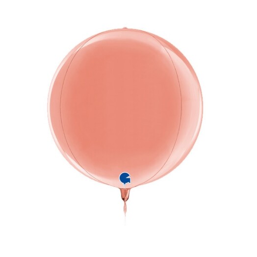 15 Inch Globe Balloon - Rose Gold