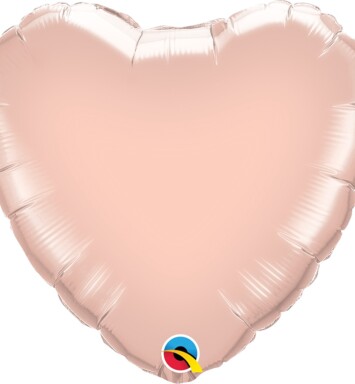 Unpackaged 9" Rose Gold Heart Foil Balloon
