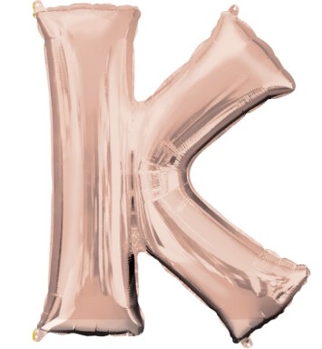 Large Rose Gold Letter K Foil Balloon