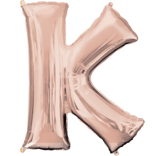 16" Mini Shape Letter Balloon K - Rose Gold