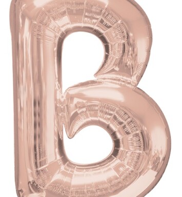 Large Rose Gold Letter B Foil Balloon