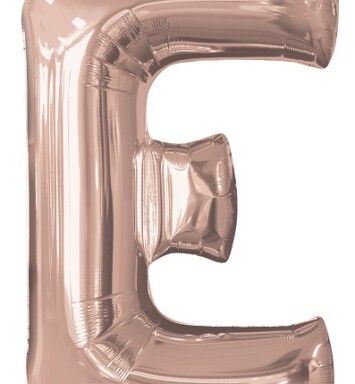 Large Rose Gold Letter E Foil Balloon