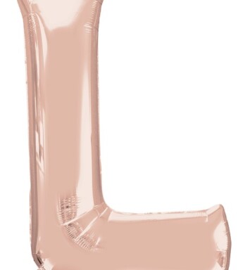Large Rose Gold Letter L Foil Balloon