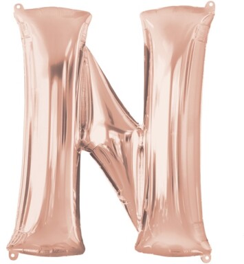 Large Rose Gold Letter N Foil Balloon