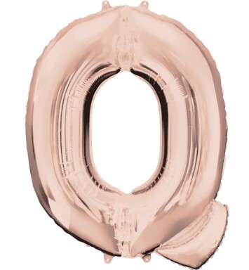 16" Mini Shape Letter Balloon Q - Rose Gold