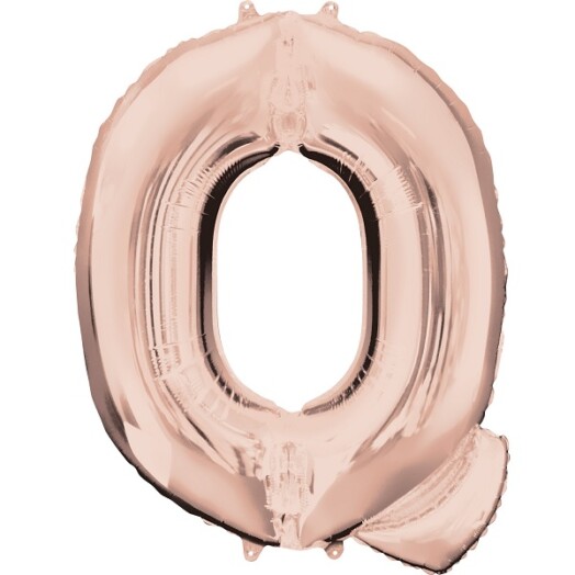 16" Mini Shape Letter Balloon Q - Rose Gold