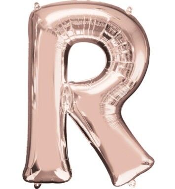 Large Rose Gold Letter R Foil Balloon