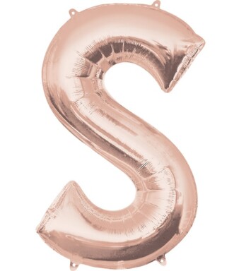 Large Rose Gold Letter S Foil Balloon