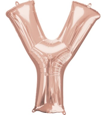 Large Rose Gold Letter Y Foil Balloon