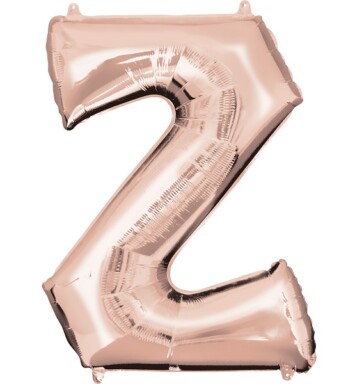 16" Mini Shape Letter Balloon Z - Rose Gold