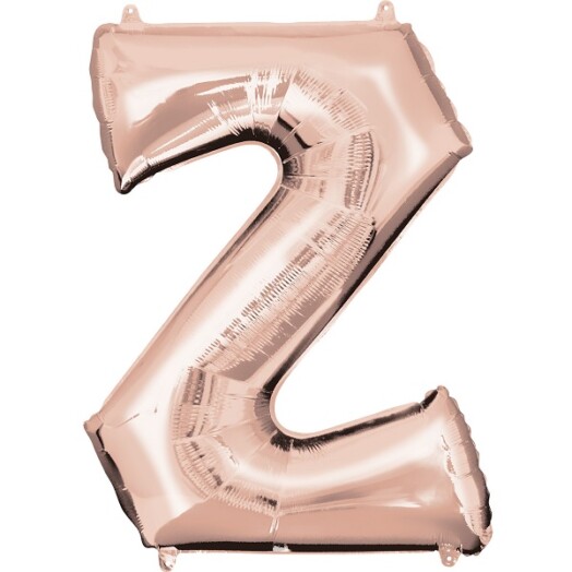 16" Mini Shape Letter Balloon Z - Rose Gold