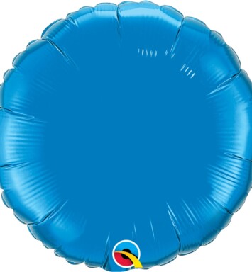 Unpackaged 18" Sapphire Blue Round Foil Balloon