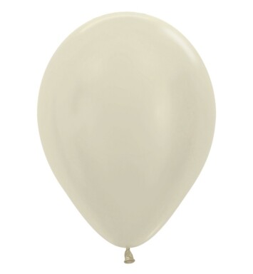 12 Inch Satin Pearl Ivory Latex Balloons 50ct