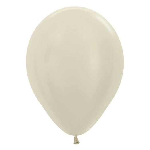 5 Inch Satin Pearl Ivory Latex Balloons 100ct
