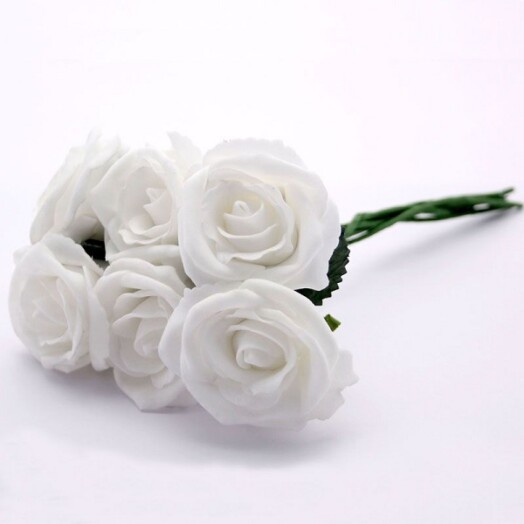 Georgia Foam Rose - White