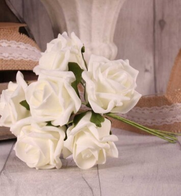 Foam Tea Rose - White