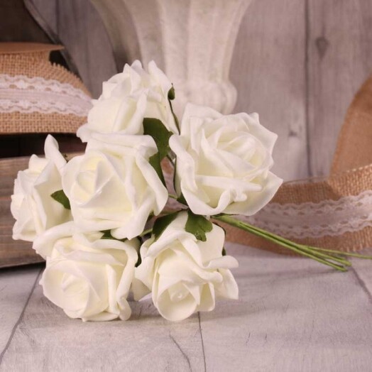 Foam Tea Rose - White