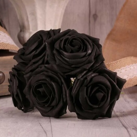 Foam Open Tea Rose - Black
