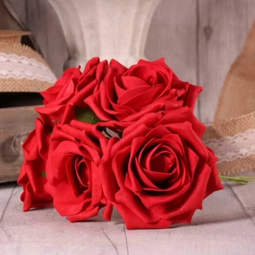 Foam Open Tea Rose - Red