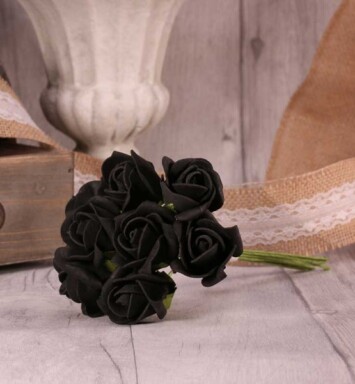 Foam Tea Rose Bud - Black
