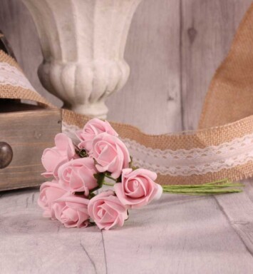 Foam Tea Rose Bud - Baby Pink