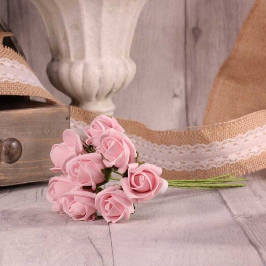 Foam Tea Rose Bud - Baby Pink