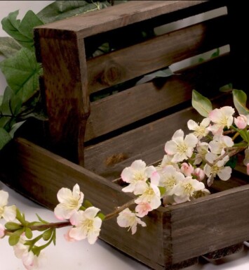 Pearl Cherry Blossom Spray - Cream Pink