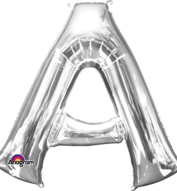 16" Mini Shape Letter Balloon A - Silver