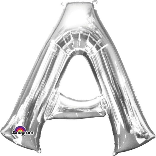 16" Mini Shape Letter Balloon A - Silver