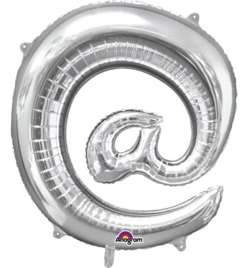 16" Mini Shape Symbol Balloon @ - Silver