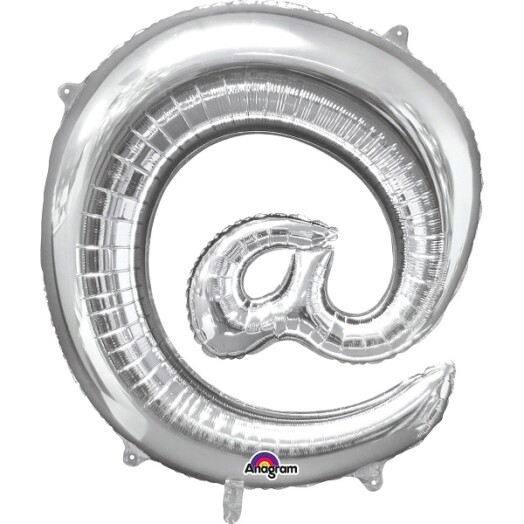 16" Mini Shape Symbol Balloon @ - Silver