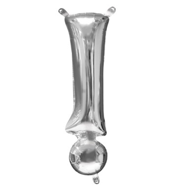 16" Mini Shape Symbol Balloon ! - Silver