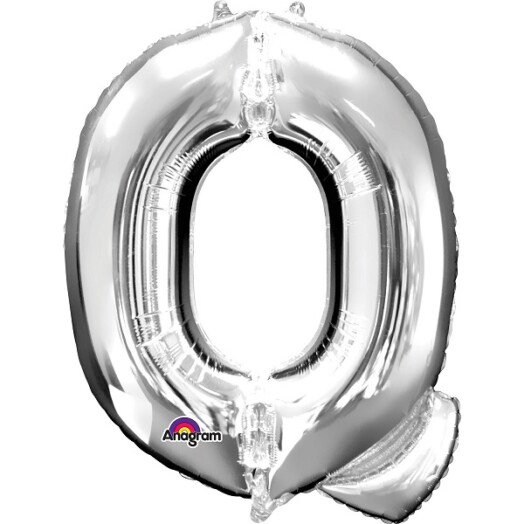 16" Mini Shape Letter Balloon Q - Silver