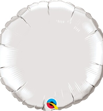 Unpackaged 18" Silver Round Foil Balloon