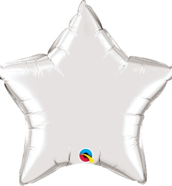 Unpackaged 20" Silver Star Foil Balloon