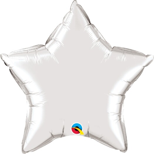 Unpackaged 9" Silver Star Foil Balloon
