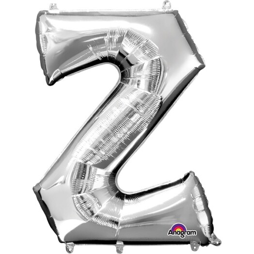 16" Mini Shape Letter Balloon Z - Silver