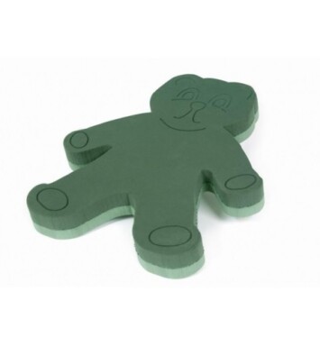 Sitting Teddy Foam Floral Frame